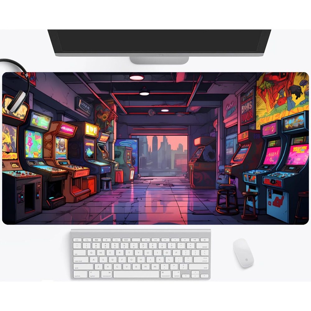 Retro Gaming Xl - 레트로 아케이드 네온 조명 디자인을 채택하고,