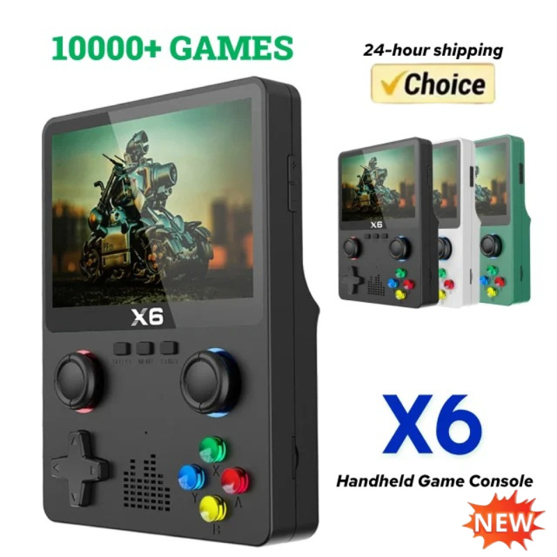 Retro Gaming X6 - 3.5/4인치 IPS 화면 X6 레트로 휴대용