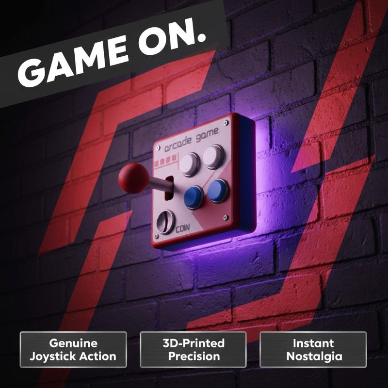 Retro Gaming Gifts - 레트로 아케이드 게임 버튼 스위치 플레이트,