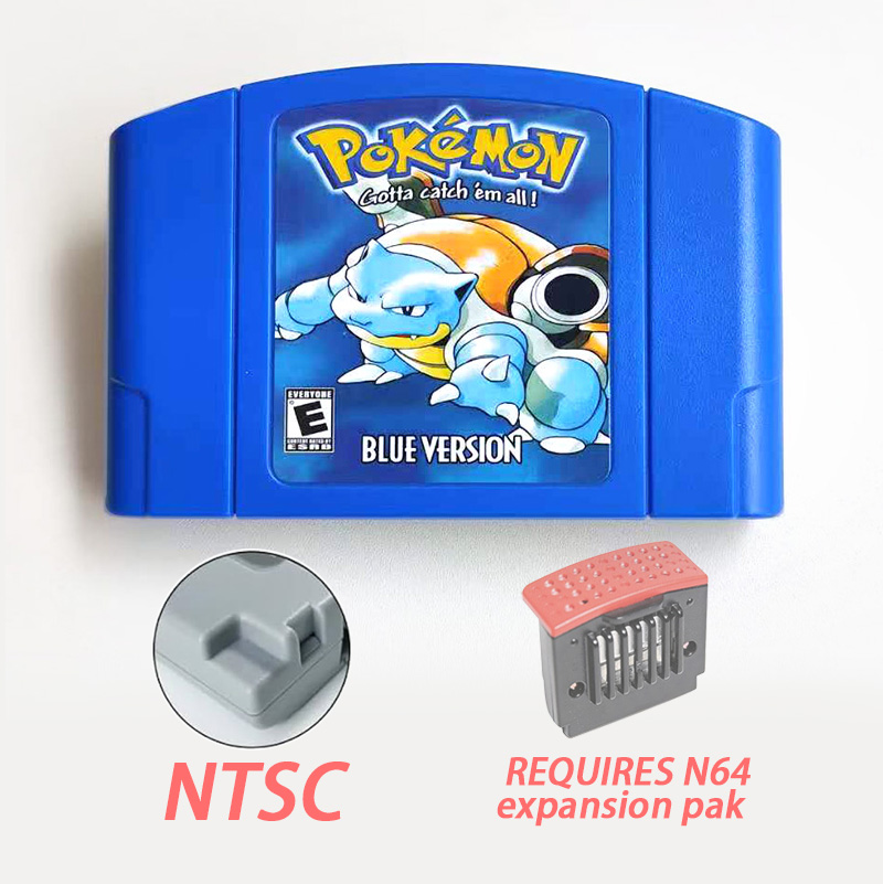 미국 NTSC 버전 영어판 포켓몬 블루 N64 레트로  - Retro Gaming Expo 리뷰 및 가격