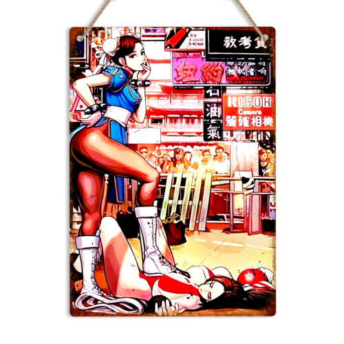 춘리 레트로 게임 메탈 벽 장식 플라크 아케이드 아트  - Retro Gaming Gifts 리뷰 및 가격
