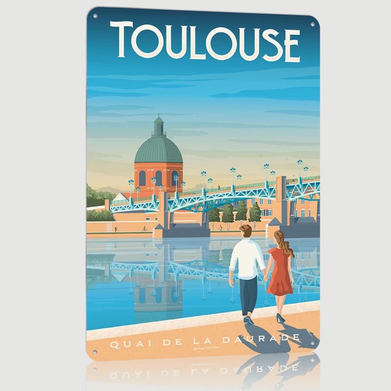 툴루즈 프랑스 프린트 금속 포스터 맞춤형 벽 장식 레트 - Retro Gaming Toulouse 리뷰 및 가격